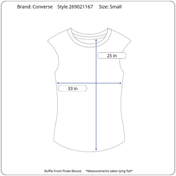 Converse Ruffle Front Ivory Blouse Women's Small Target - Picture 11 of 11